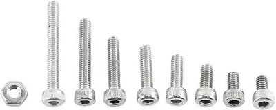 Obrázek produktu pro Šrouby z nerezové oceli M2,5 x 4–20 mm A2 – 300 kusů
