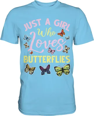 Produktbild von Mädchen Schmetterling T-Shirt – Sky Blue / L