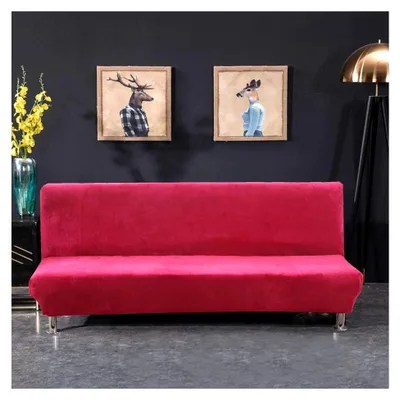Produktbild von Sofabezug ohne Armlehne für Futon Schlafsofa in Weinrot