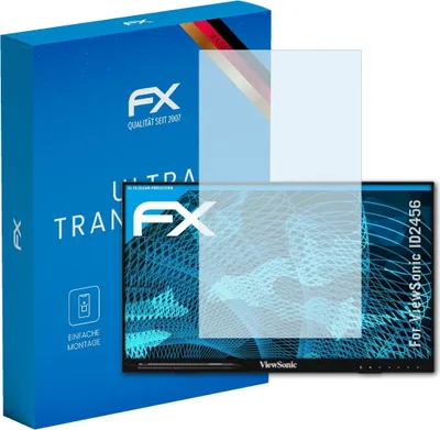 Produktbild von atFoliX FX-Clear 2x Schutzfolie kompatibel mit ViewSonic ID2456 Displayschutzfolie