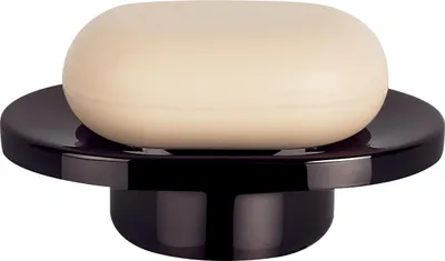 Produktbild von Spirella Seifenschale dekorative Badausstattung Seifenablage "Nyo" Maße: 11,5 x 9 x 3 cm – Schwarz glänzend