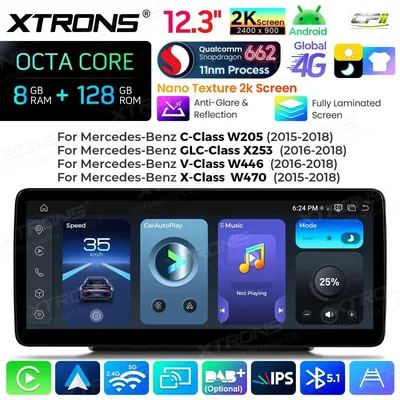Produktbild von Xtrons QBMH2450M12C5 Android Autoradio Mercedes C/GLC/V/X-Klasse NTG5.0-5.2