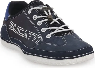 Image de Bugatti SIMONE COMFORT Chaussures pour hommes - Chaussures basses élégantes - Chaussures à lacets bleues