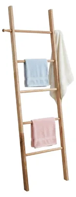 Produktbild von Handtuchleiter 5 Sprossen aus Walnussholz 170x43 cm Natur