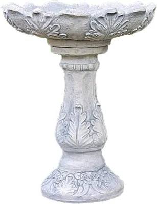 Produktbild von Vogeltränke Verziert aus Steinguss perfekt für den Garten die Terrasse oder den Vorgarten ist Frostfest Witterungsbeständig und Neu 57cm H, L-BB1