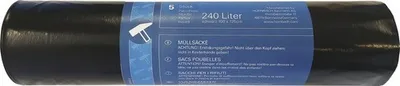 Produktbild von Müllsack schwarz 240 L 5er Pack