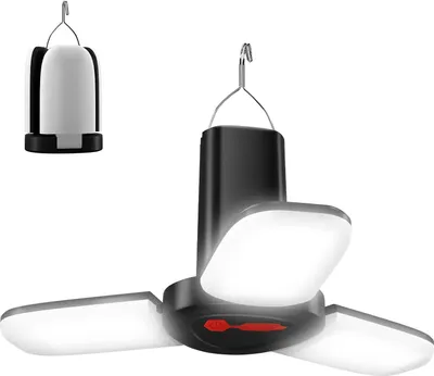 Produktbild von 2 in 1 Tragbare Campinglampe,Camping-Ausrüstung, LED-Campinglaterne, Mini faltbar Camping-Zeltlicht für Camping, Wohnwagen, Notlicht für Verdunkelung