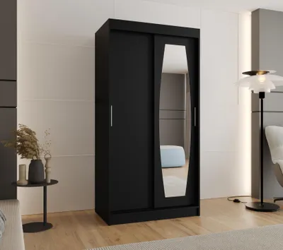 Obrázok produktu pre Šatníková skriňa 100 cm SEYMA - čierna