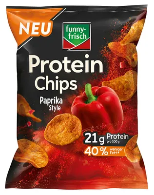 Zdjęcie produktu dla Funny Frisch Chips, świeże chipsy proteinowe, smak papryki, opakowanie 90g