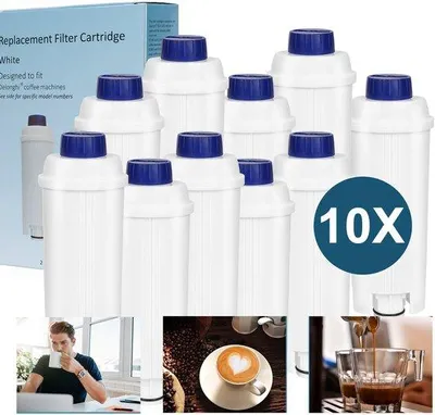 Produktbild von Universal waterfilter für Kaffeemaschinen, Filterpatroon kompatibel mit SER3017 DLS C002, Universal-Set für Espressomaschinen