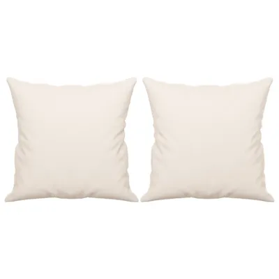 Image de Coussins décoratifs lot de 2 Beige 40x40 cm Tissu microfibre