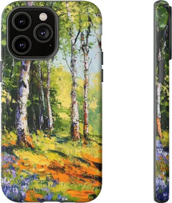 Produktbild von Kupferbuchen im lebhaften Pinselstrich – Handyhülle Kompatibel mit iPhone 14 Pro Max