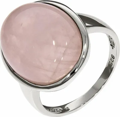 Produktbild von Zeeme Gemstones Ring 925/- Sterling Silber weiß 064 (20,4) Rosenquarz rosa 360271777-2