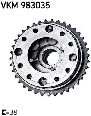 Produktbild von SKF VKM 983035 Nockenwellenversteller für BMW 5 Touring (F11) Einlass 38-Zähne