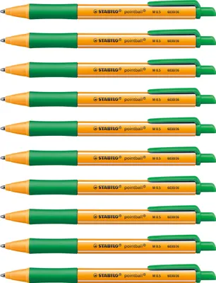 Produktbild von Druck-Kugelschreiber - STABILO pointball - 10er Pack - grün