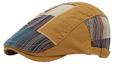 Produktbild von Schiebermütze im Retro-Stil, verstellbare Passform, Baskenmütze mit Zierelementen, weich, atmungsaktiv, Sonnenschutz, ideal für den Alltag.