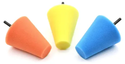 Obrázok produktu pre Sada kužeľových leštiacich špongií, s upínaním 6mm, 3ks, Geko