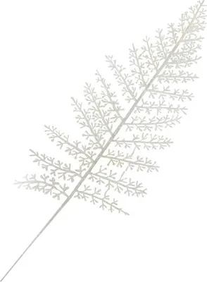 Zdjęcie produktu dla Gałązka brokatowa, biała, opalizująca, G-18RB