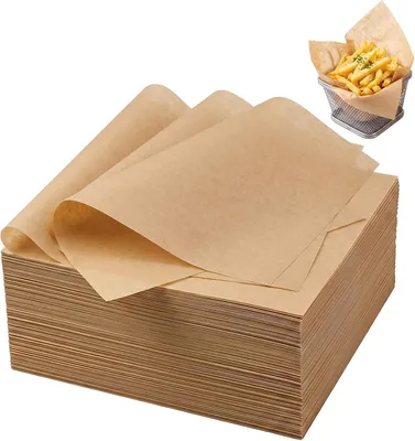 Imagen del producto de Papel de pergamino reutilizable, 25 x 35 cm, 100 unidades, apto para horno y freidora de aire