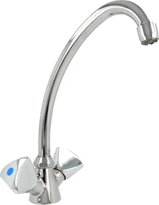 Produktbild von tecuro Spültischarmatur Küchenarmatur Zweigriffarmatur NIEDERDRUCK, verchromt