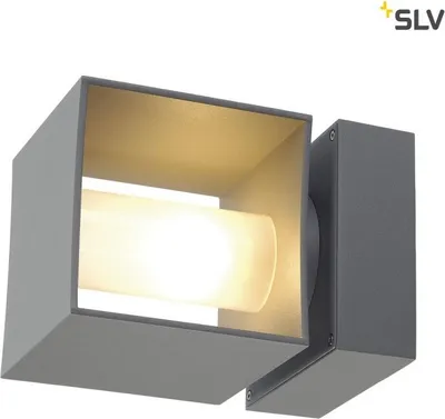 Produktbild von SLV 1000335 SQUARE TURN QT14 Outdoor Wandleuchte silbergrau max. 42W IP44