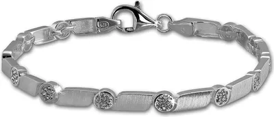 Produktbild von SilberDream Armband 19cm Echt 925er Silber Fantasie weiß Damen Schmuck SDA464W