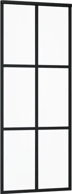 Image de vidaXL Porte coulissante verre ESG et aluminium 76x205 cm noir