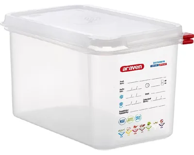 Immagine prodotto di Araven Contenitore gastronorm con coperchio, polipropilene, Gn 1/4 (150 mm)