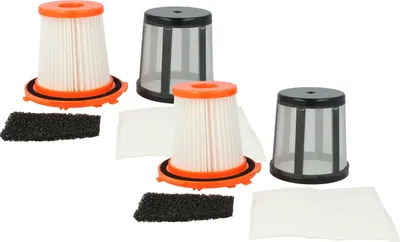 Produktbild von vhbw 2 Staubsaugerfilter kompatibel mit AEG AOS9330 Staubsauger - HEPA-Filter, Motorschutz-Filter, Mikrofilter Orange Schwarz Weiß