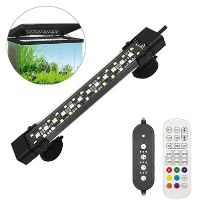 Produktbild von Aquarium LED Beleuchtung, 24/7 Vollspektrum Licht mit Timer, 10 Helligkeitsstufen, dimmbar, einstellbare Zeit (6/10/12h), ideal für Aquarien