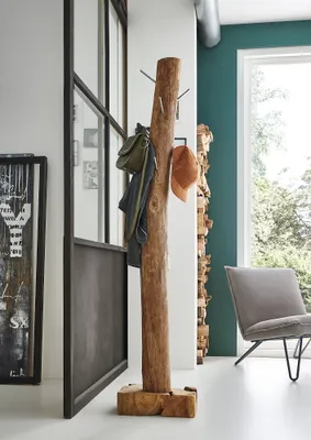 Produktbild von SAM® Garderobe Kleiderständer 40 x 25 x 185 cm Teak Zagon