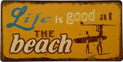 Produktbild von Kühlschrankmagnet im Antik Look - Life is good at the Beach - Magnet