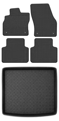Produktbild von Gummimatten + Kofferraumwanne für Audi Q3 II F3 2019- (oberer Ladeboden) – Schwarz, passgenau – Wielganizator