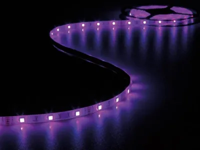 Image de Kit Avec Bande Led Flexible, Contrôleur Et Alimentation - Rgb - 150 Leds - 5 M - 12 Vdc