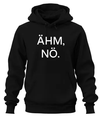 Immagine prodotto di ÄHM NÖ Sarcastic Funny Saying Statement Humorous Gift Felpa con cappuccio Unisex, Nero, S