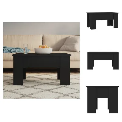 Zdjęcie produktu dla vidaXL Stolik kawowy czarny 79x49x41 cm materiał drewnopochodny - Stoliki kawowe