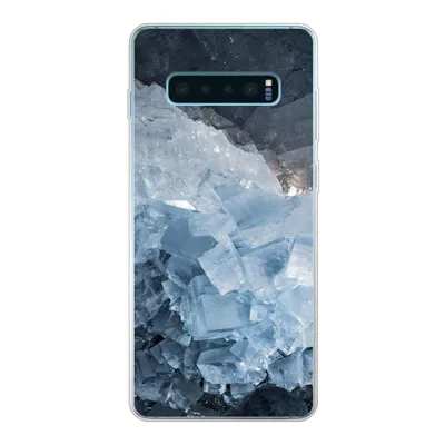 Produktbild von MuchoWow® Handyhülle Schutzhülle Hülle für Samsung Galaxy S10 Plus Naturstein - Kristall - Blau Silikon Softcase Handy Hülle - Schutzhülle