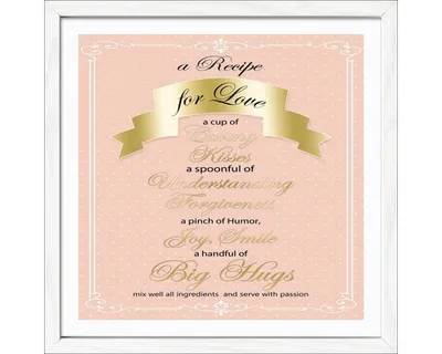 Produktbild von Gerahmtes Bild Love Slogan 33x33 cm