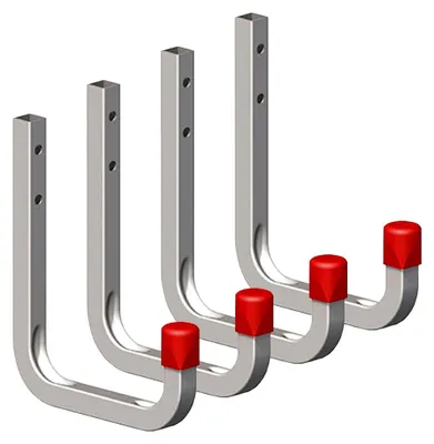 Produktbild von 4 Universalhaken verzinkt 80 x 120 mm mit einer Tragkraft von 45 kg