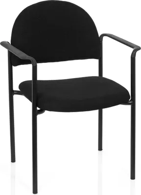 Produktbild von hjh OFFICE Vierfußstuhl mit Armlehnen XT 700 Stoff Stuhl bis 120 kg belastbar