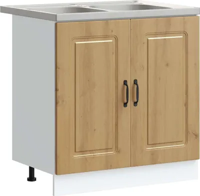 Produktbild von vidaXL Küchenschrank mit Tür Kalmar Artisan-Eiche 80 x 46 x 81.5 cm