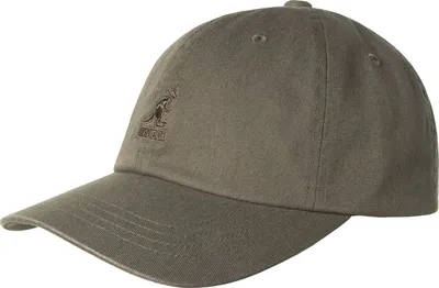 Kangol Baumwolle Baseball-Cap mit verstellbarem Lederverschluss in grau