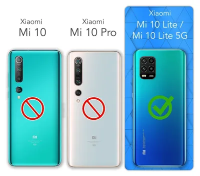 Produktbild von EAZY CASE Handykette kompatibel mit Xiaomi Mi 10 Lite 5G, Handyhülle mit Umhängeband, Handykordel, Schutzhülle Clear, Band in Bunt
