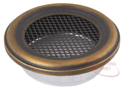 Produktbild von Kaminrost rund 125mm gold patiniert