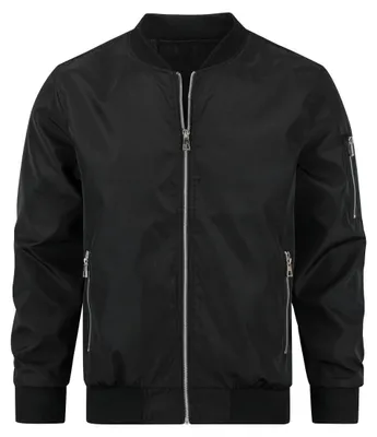 Image de Solidchoice - Veste bomber légère avec poche sur la manche, couleur noire