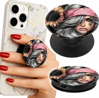 Obrázek produktu pro Držák na telefon s prstem Popsocket/Tetovaný stojan pro ženy