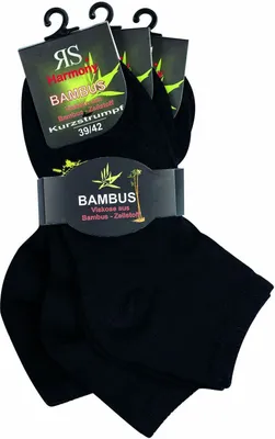 Produktbild von 6 Paar Bambus Viskose Kurzschaftsocken Kurzstrumpf Quartersocken für Damen und Herren Gr. 39/42