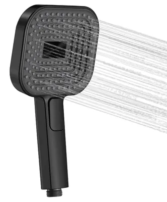 Zdjęcie produktu dla Czarna słuchawka prysznicowa z 3 strumieniami, średnica 135 mm