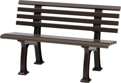 Produktbild von Gartenbank Antigua | 2-Sitzer | Braun | HxBxT 74x120x54cm | Witterungs- & UV-beständiger Kunststoff | Parkbank Sitzbank Außenbereich Garten Balkon Terrasse