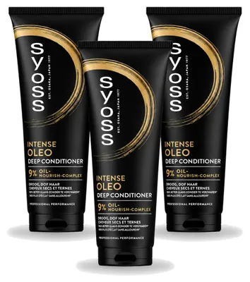 Produktbild von 3 x Syoss Intense Oleo Deep Conditioner - Nährend & Pflegend - 250 ml - Vorteilspackung - 3 Stücke